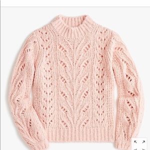 j. crew Point Sur pointelle knit crewnec